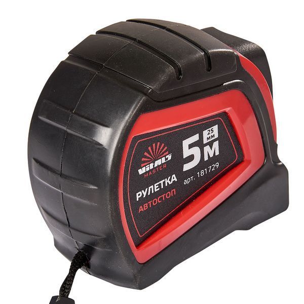 Рулетка 5 м &times; 25 мм автостоп Vitals Master amt-181729 фото