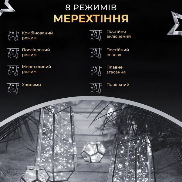 Гирлянда роса на пульте 200 метров на 2000 led светодиодов капля зеленый провод белая lg-2000L200MGW фото