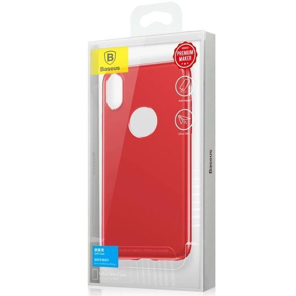 Чохол Baseus для iPhone X/X Soft Case Red (WIAPIPHX-SJ09) lp-LP16458 фото