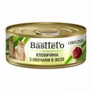 BASTTET`O Яловичина з овочами в желе для котів 85 г. жб Original km-47688 фото