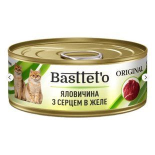 BASTTET`O Яловичина з серцем в желе для котів 85 г. жб Original km-47690 фото
