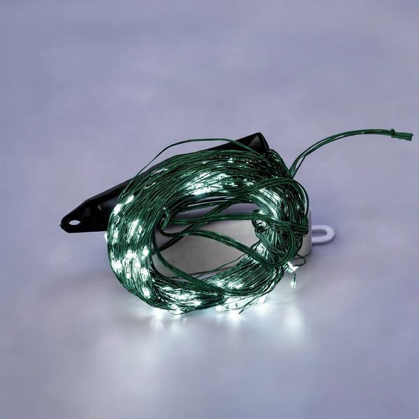 Гірлянда Кінський хвіст 200 LED 10 ниток 2 м зелена, білий GarlandoPro lg-1733012GW фото