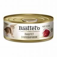 Подарунок BASTTET`O Паштет з яловичини для котів 85г жб Silver km-48274 фото