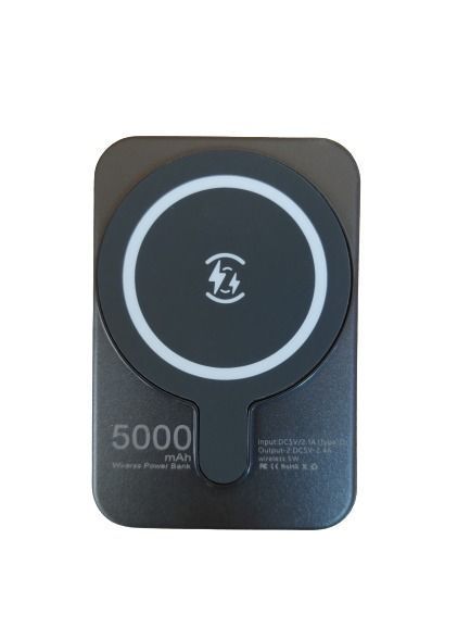 Зарядний пристрій Power Bank Wireless Magnetic з безпровідною зарядкою, 5000 mAh 0302 фото