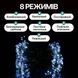 Гирлянда Конский хвост Мишура 1200 LED 20 нитей 2 м зеленая, белый Garlando lg-D1200L2MGW фото 4