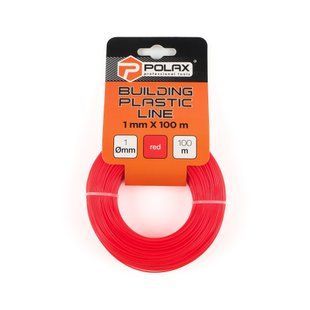 Ліска будівельна 1 мм X 100 м, червона/240 (20шт/ящ) PLX-30-012 фото