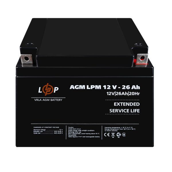 Акумулятор AGM LPM 12V - 26 Ah lp-LP42191 фото
