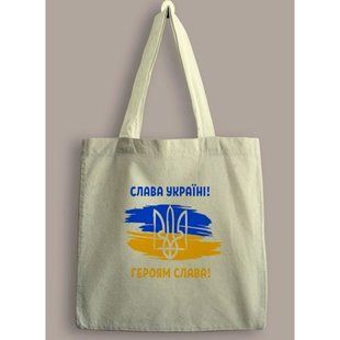 Сумка-шопер Слава Україні 35*40см натур. бязь vt-4311 фото