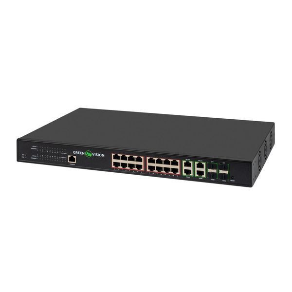 Комутатор мережевий POE GV-020-AI-16G+4G+4SFP lp-LP30461 фото