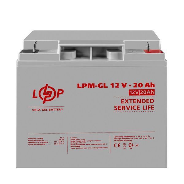 Аккумулятор гелевый LPM-GL 12V - 20 Ah lp-LP5214 фото