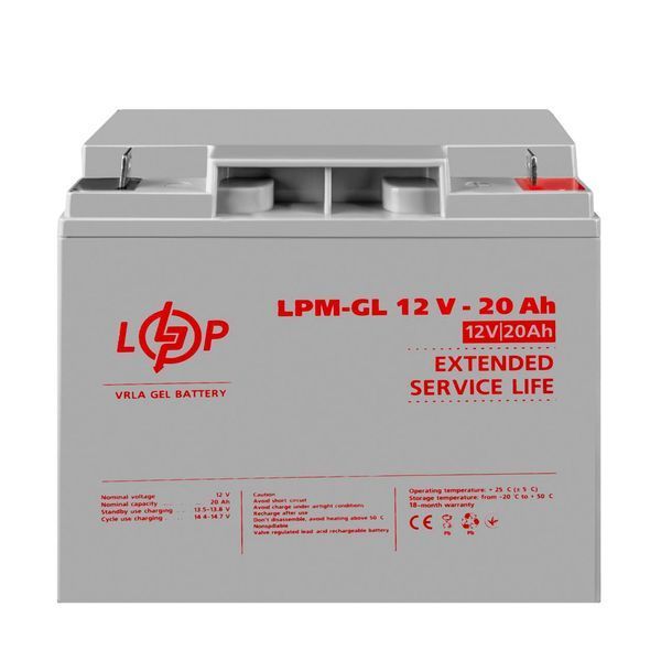 Аккумулятор гелевый LPM-GL 12V - 20 Ah lp-LP5214 фото