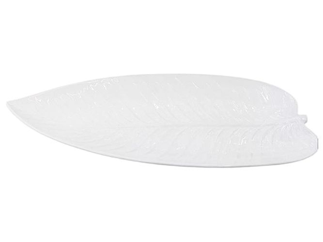 Блюдо LED Leaf Flat овальне 39*10.5 см порцеляна vt-B010854 фото