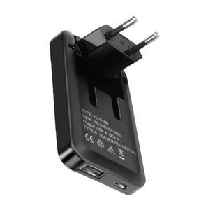 Настенное зарядное устройство USB с двойными портами USB/TYPE-C PD и складной вилкой 0306 фото