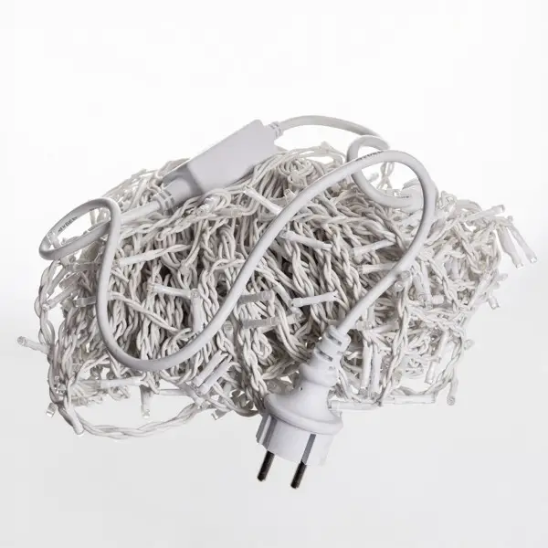 Вулична гірлянда Бахрома 25 м 405 LED гірлянда штора білий провід Синій lg-25MWBL фото