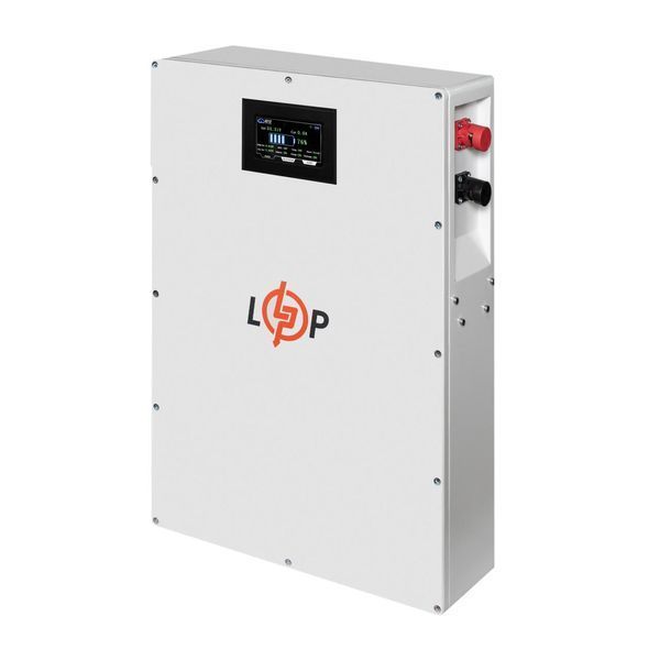 Акумулятор LP LiFePO4 51,2V - 100 Ah (5120Wh) (BMS 100A/50А) метал LCD Smart RS485/CAN JK настінний lp-LP37733 фото