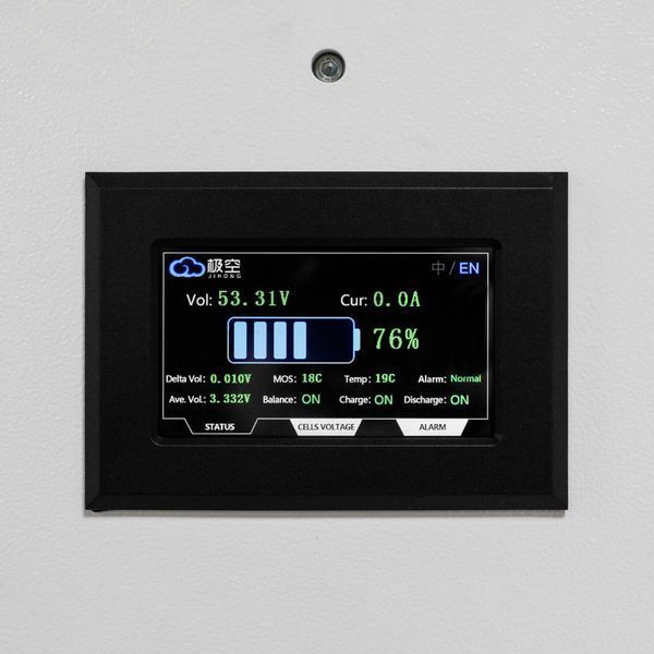 Акумулятор LP LiFePO4 51,2V - 100 Ah (5120Wh) (BMS 100A/50А) метал LCD Smart RS485/CAN JK настінний lp-LP37733 фото