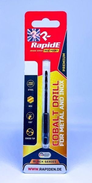 сверла по металла RapidE с шестигранным хвостовиком HEX Black series 4 (10шт/уп) PLX-НФ-00000524 фото