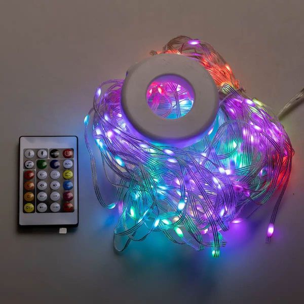Умная гирлянда Smart 200 LED длина 2 м с управлением со смартфона прозрачная, мультиколор lg-1733042W фото