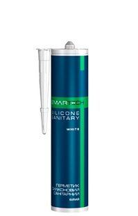 Герметик силиконовый санитарный белый 280 мл SMARTECH (12шт/уп) PLX-SS-0424 фото