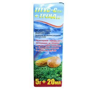 Гербіцид Тітус-С 25 в.г., 5 г + Тренд 90, 20 мл 0416 фото
