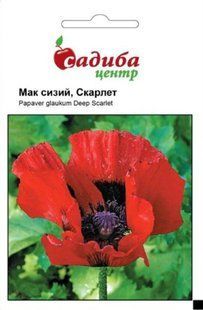 Мак Скарлет червоний сизий, 0,1 г, СЦ 000006732 фото