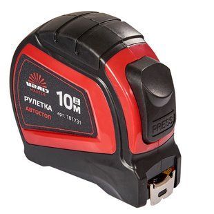 Рулетка 10 м &times; 25 мм автостоп Vitals Master amt-181731 фото