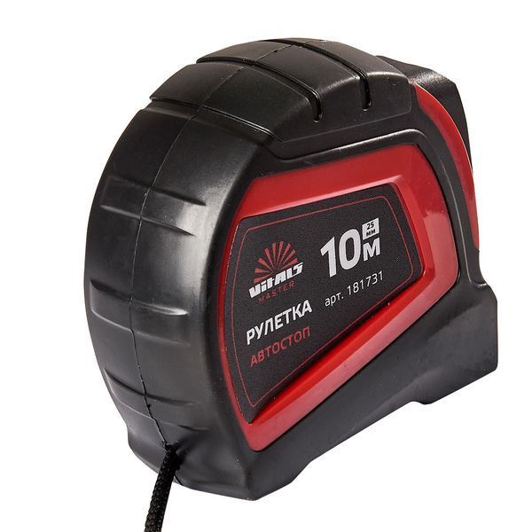 Рулетка 10 м &times; 25 мм автостоп Vitals Master amt-181731 фото