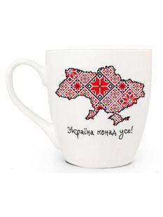 Кружка 500 мл. Kvarta Вишиванка карта + подарункова коробка vt-5079 фото
