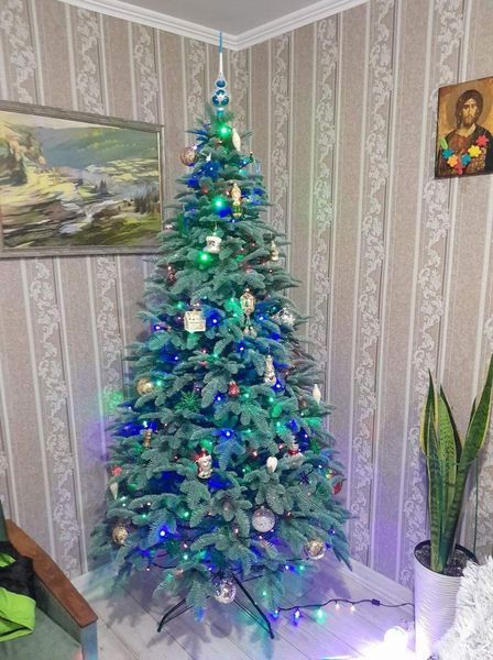 Лита ялинка Канадська 2.10 м. блакитна // Елка литая xt-1489143963 фото