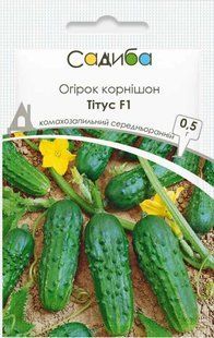 Огірок Тітус F1, 0,5 г, Садиба 1819 фото