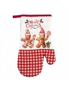 Рукавичка Ardesto Christmas Gingerbread 18х30см, поліестер, червоний vt-ART05HG фото