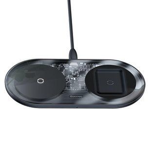 Бездротовий зарядний пристрій Baseus Simple 18W 2 in 1 Crystal (WXJK-A01) lp-LP16445 фото