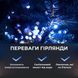 Гірлянда роса на пульті 50 метрів на 500 led світлодіодів крапля на білому дроті синя lg-500L50MWBL фото 5