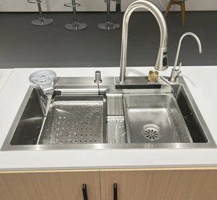 Кухонная раковина из нержавеющей стали / Многофункциональная кухонная мойка Sink 8045 800*450*210 мм 482019414 фото
