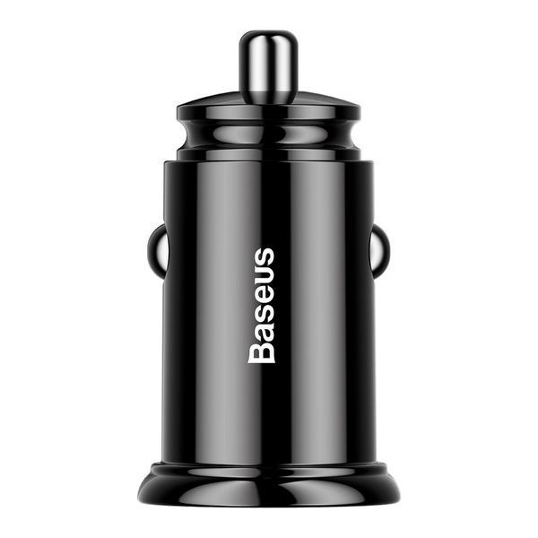 Автомобільний зарядний пристрій Baseus Circular Plastic A+A 30W Dual QC3.0 Чорний (CCALL-YD01) lp-LP16606 фото