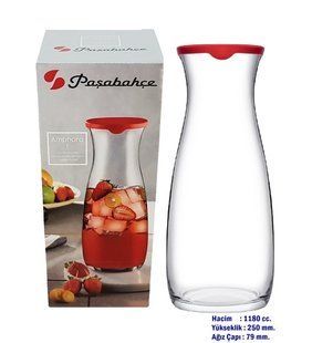 Графін скляний Pasabahce Amphora з кришкою v-1,18л, h-25 см vt-43813 фото