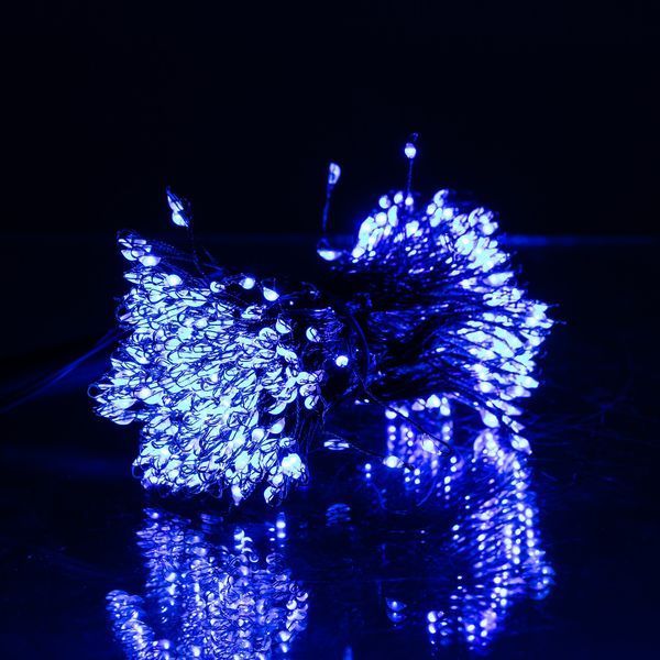 Гірлянда Кінський хвіст Мішура 640 LED 16 ниток 2 м зелена синій GarlandoPro lg-D640L2MGBL фото
