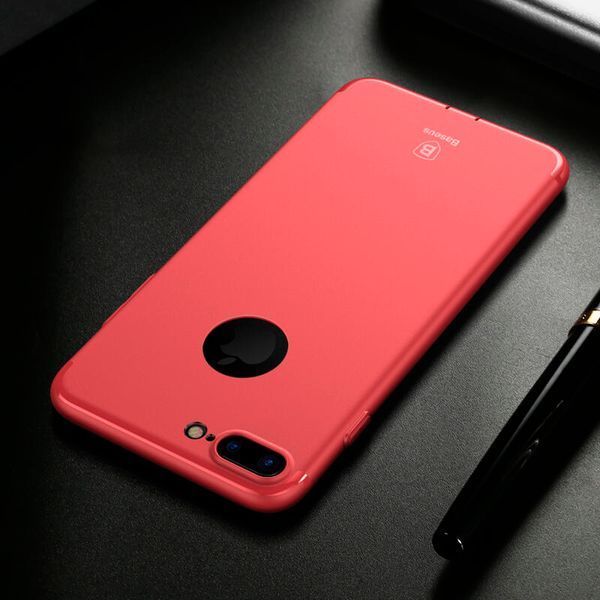 Чохол Baseus для iPhone 8 Plus/7 Plus Simple Solid Red (ARAPIPH7P-MS09) lp-LP16427 фото
