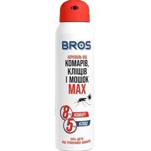Аэрозоль от комаров и клещей МАХ Bros, 90 мл 3002 фото