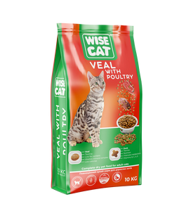 Wise Cat Сухий корм для котів 400 г. Телятина з домашньою птицею km-47626 фото