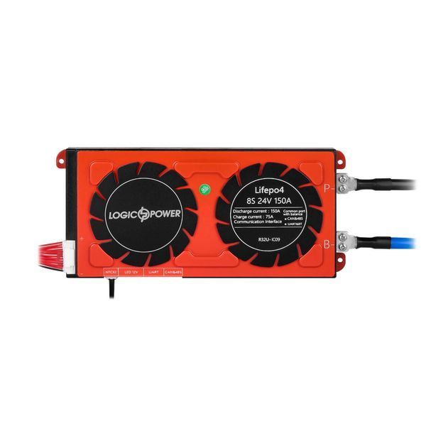 Smart BMS плата LiFePO4 24V 8S 150A (Dis 150A Ch 75A) + UART/RS485/CAN lp-LP20753 фото