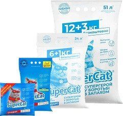 Наповнювач SuperCat стандарт, 3кг (синій) km-29391 фото