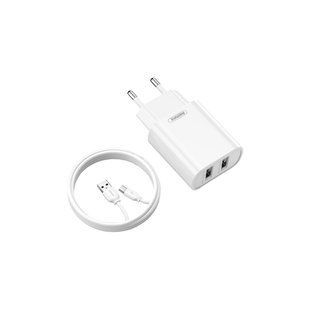 Сетевое зарядное устройство Remax Jane + кабель USB 2.0 to microUSB 1М Белый (RP-U35-M) lp-LP20469 фото
