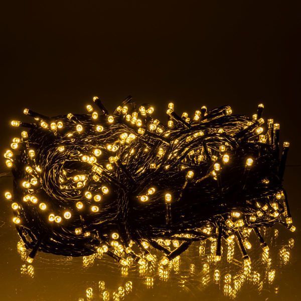 Гирлянда Рождественская фея уличная 50 (м) 500 LED черный провод Желтый lg-CF500L50MBY фото