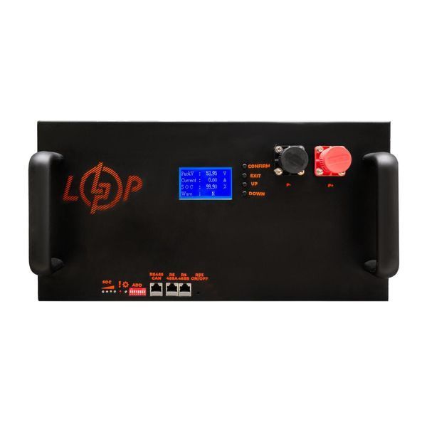 Акумулятор LP LiFePO4 51,2V - 230 Ah (11776Wh) (Smart BMS 200A/100А) з LCD метал RM RS485/CAN lp-LP23628 фото