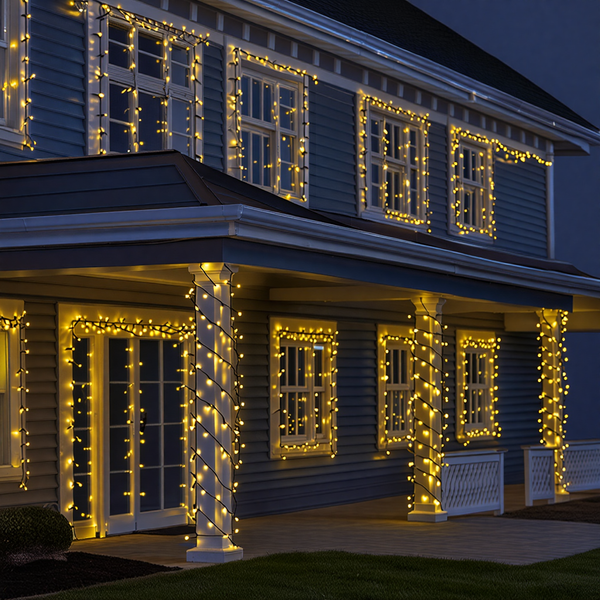Гирлянда Рождественская фея уличная 50 (м) 500 LED черный провод Желтый lg-CF500L50MBY фото