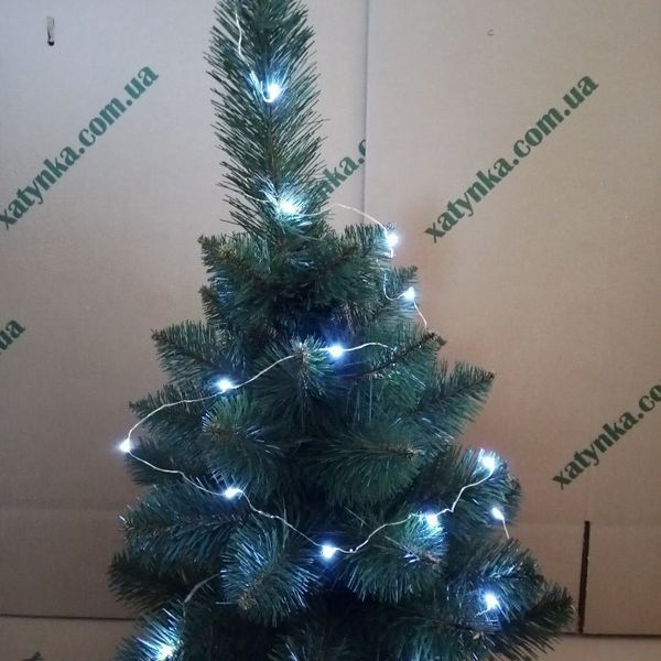 Cвітлодіодна гірлянда НА БАТАРЕЙКАХ +USB РОСА 100 LED 10м тепла біла xt-1726316823 фото