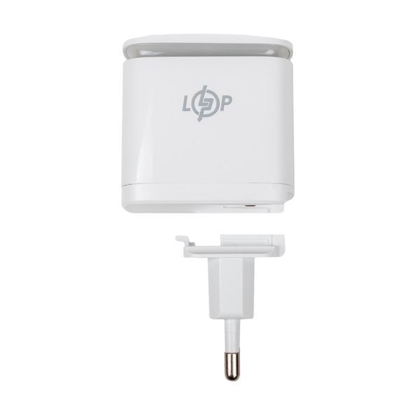 Зарядка для телефона LP 25W (Type-C+USB) QC3.0 PD + кабель (Type-C to Type-C) 25WCH lp-LP30320 фото